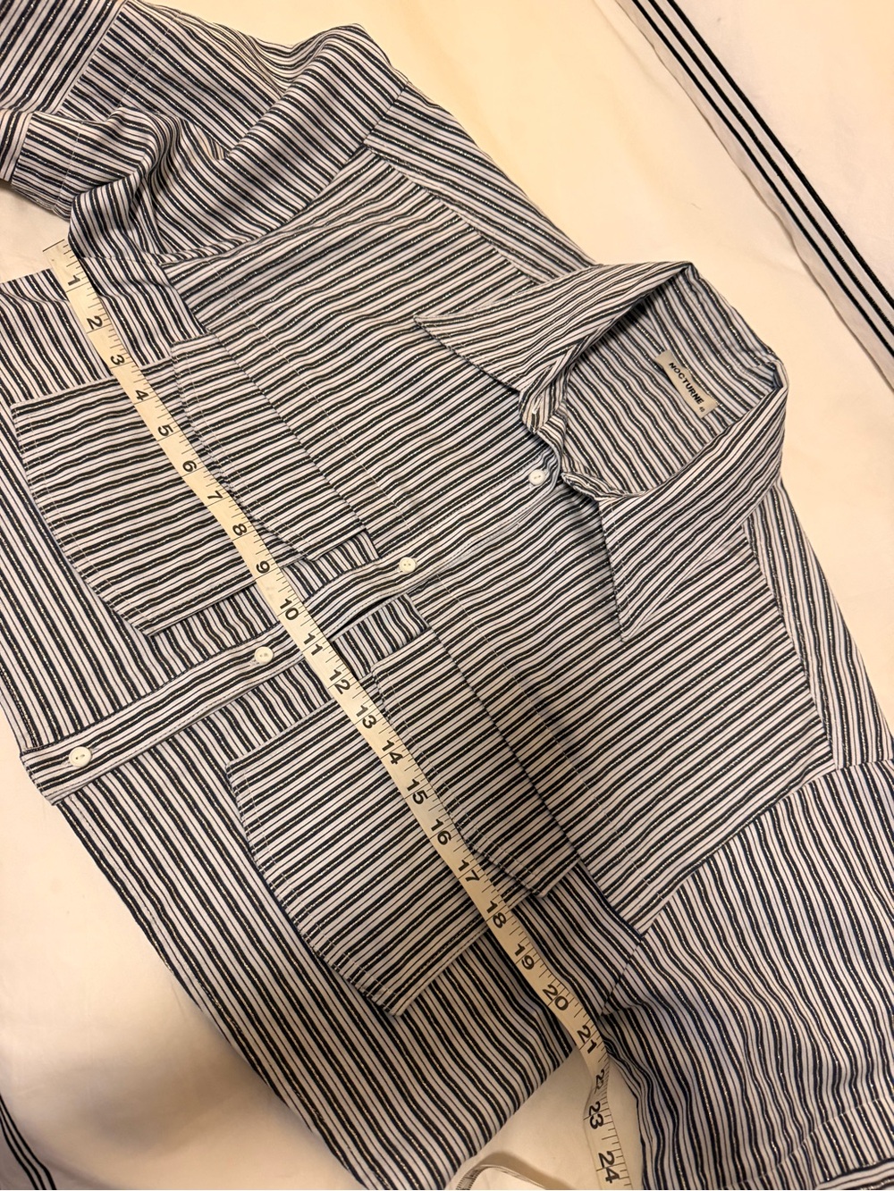 NOCTURNE Striped Crop Shirt - Picture 10 of 10